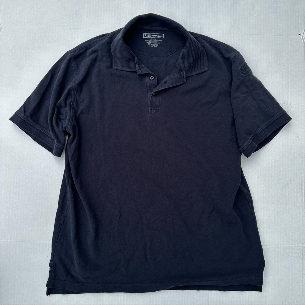 5.11 TACTICAL‎ Performance S/S Polo Men's Size Large Cotton Black RN 509614